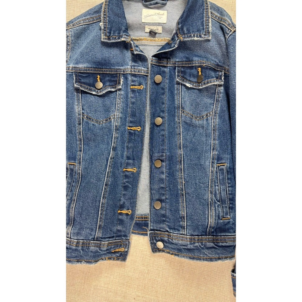 Universal Thread Jean Jacket Womens Size Small Button Front Dark Wash‎ Stretch - Picture 4 of 14